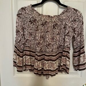 Bohemian Paisley Off-Shoulder Top